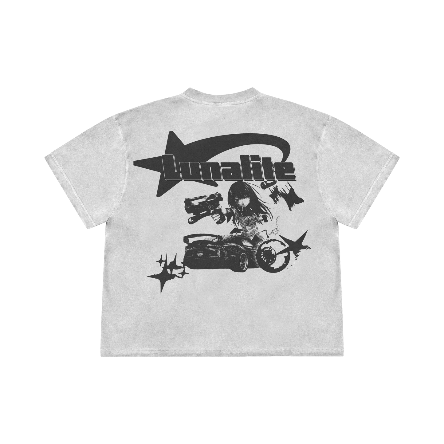 unisex Ασπρο Lunalite tee